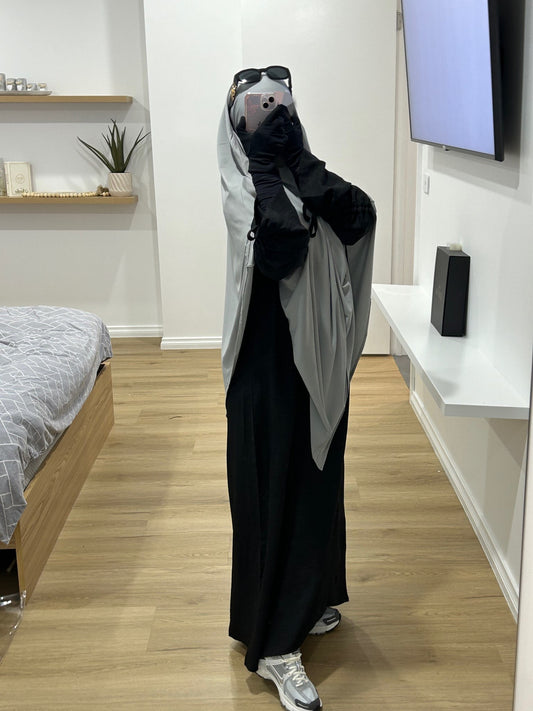 Grey Jersey Khimar